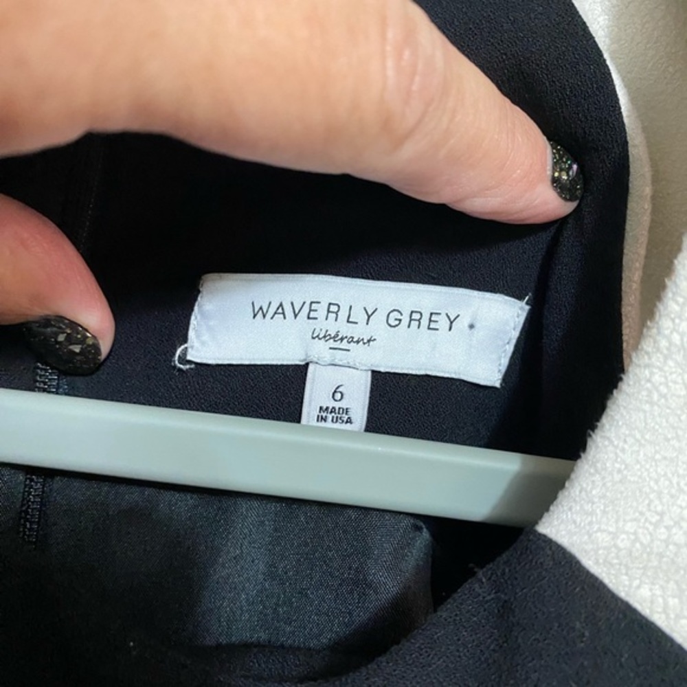 Waverly‎ Grey Liberant Black Dress, Size 6 - Picture 4 of 4